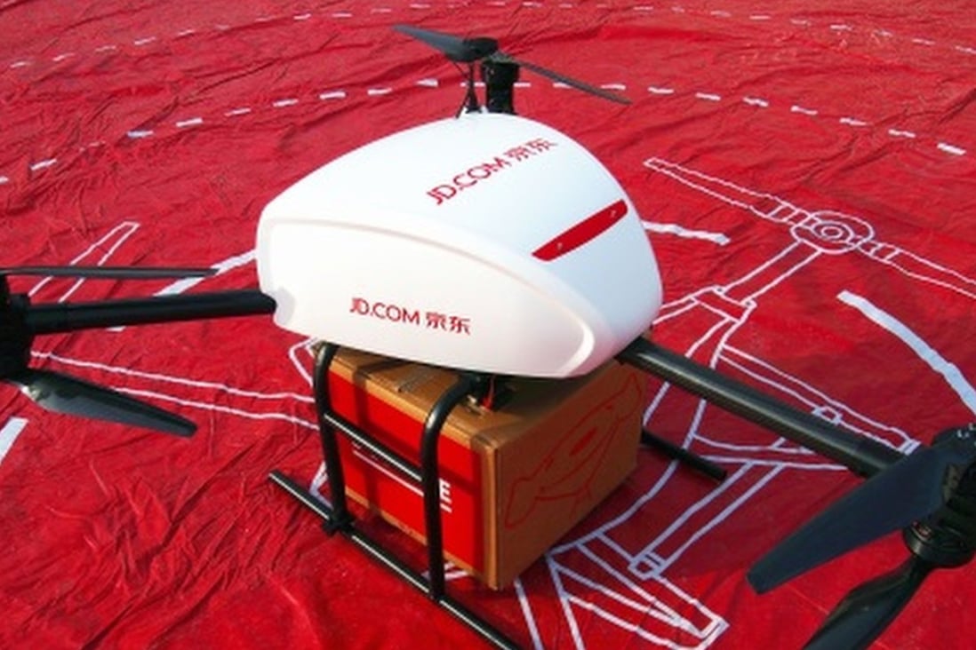 Chinese e-commerce giant JD.com has plans to build a low-altitude drone logistics network in the northwestern Chinese of province Shaanxi. Photo: Handout