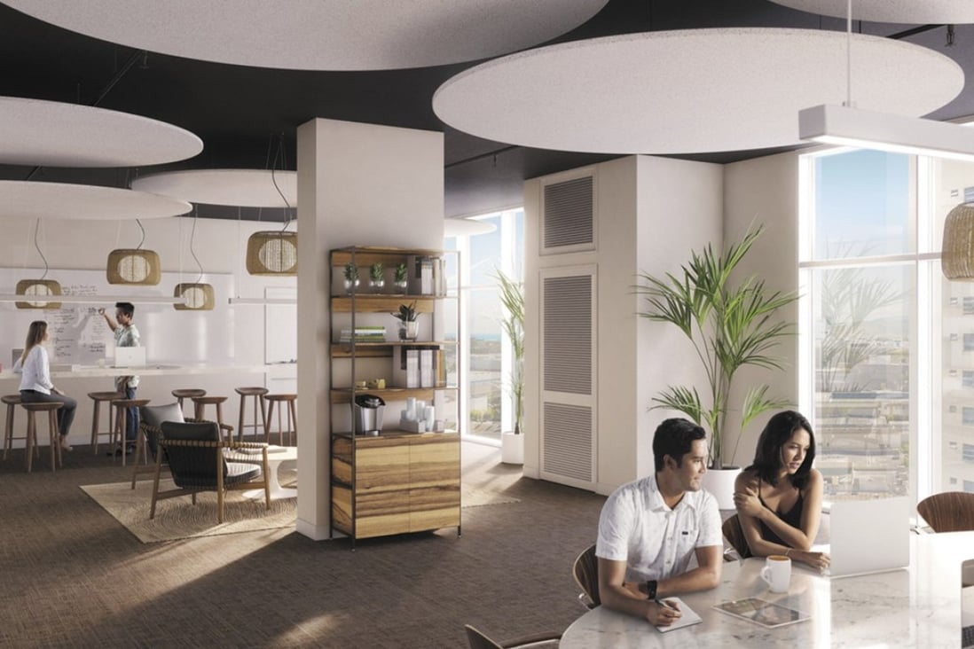 A rendering of The Hub, a shared work space for residents at Ke Kilohana, Ward Village in Honolulu. Photo: Ward Village