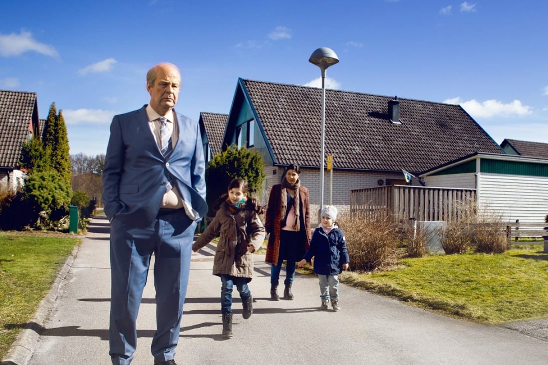 Rolf Lassgård (left) and Bahar Pars (second from right) in A Man Called Ove (category IIA, Swedish, Persian), directed by Hannes Holm.