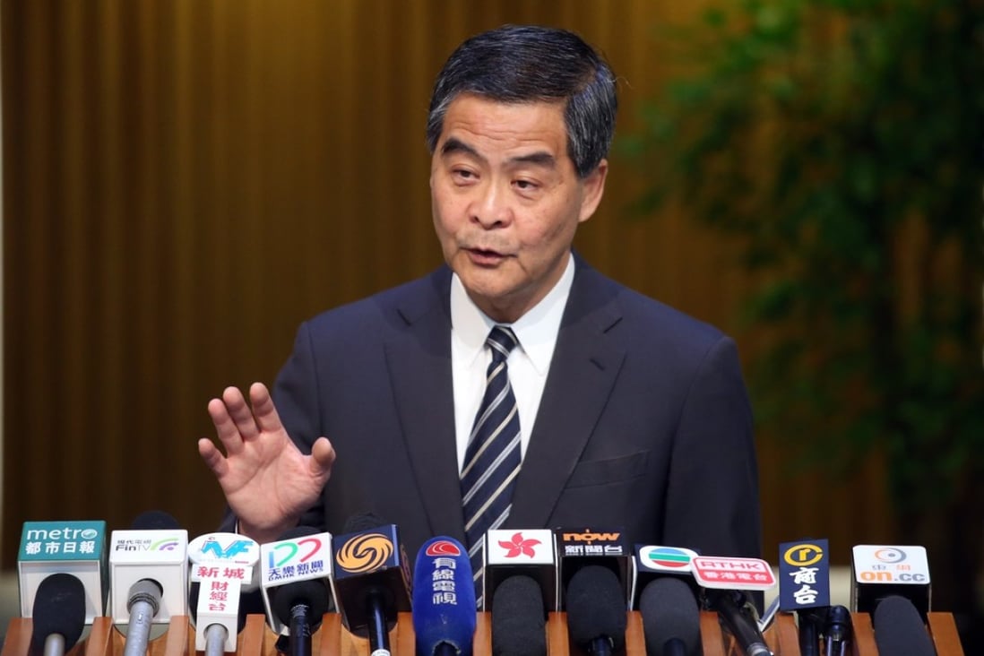 Leung Chun-ying confirmedon Tuesday on Tuesday he had “made suggestions about the scope” regarding of the Legislative Council probe into the HK$50 million he received from Australian engineering firm UGL. Photo: David Wong