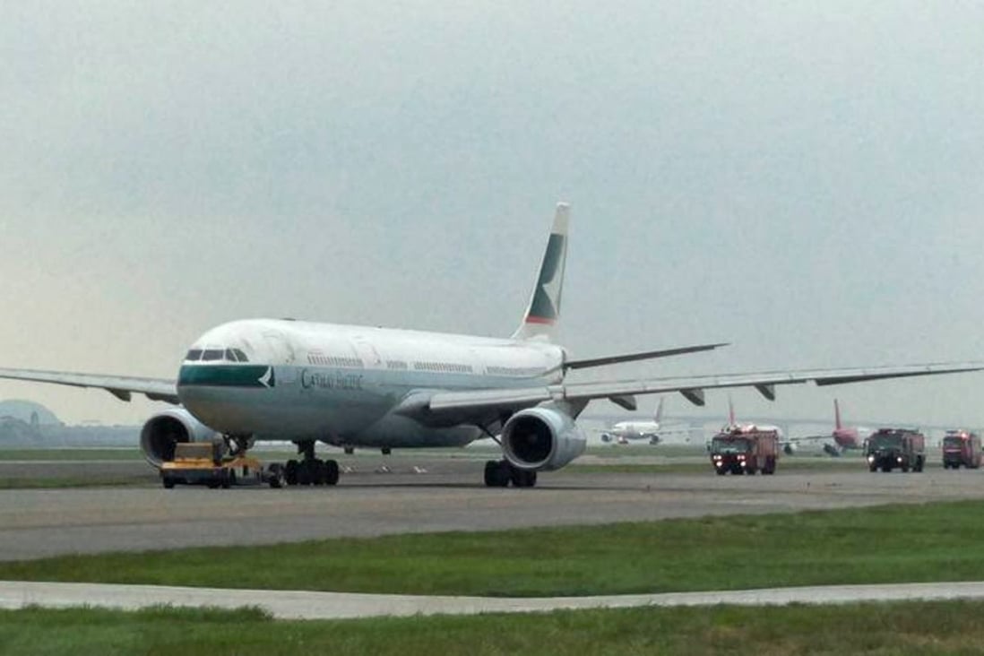 The plane was towed to a parking bay. Photo: Handout