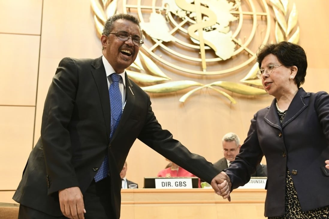 Tedros Adhanom will take over on July 1, succeeding Margaret Chan, from Hong Kong. Photo: Xinhua