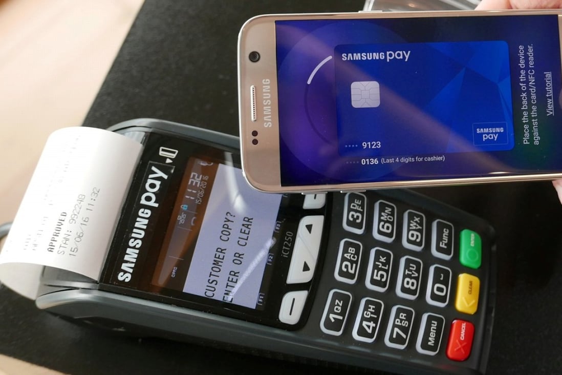 Samsung's new Samsung Pay mobile wallet system was officially launched in Hong Kong on Thursday. Photo: Reuters