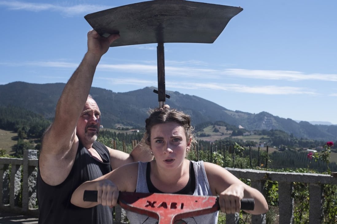 Karmele Gisasola lifts an anvil in practice for the ingude event, which involves lifting a 10kg anvil from the ground to a metal plate 30cm above her head as many times as possible in 90 seconds. Pictures: Miguel Candela