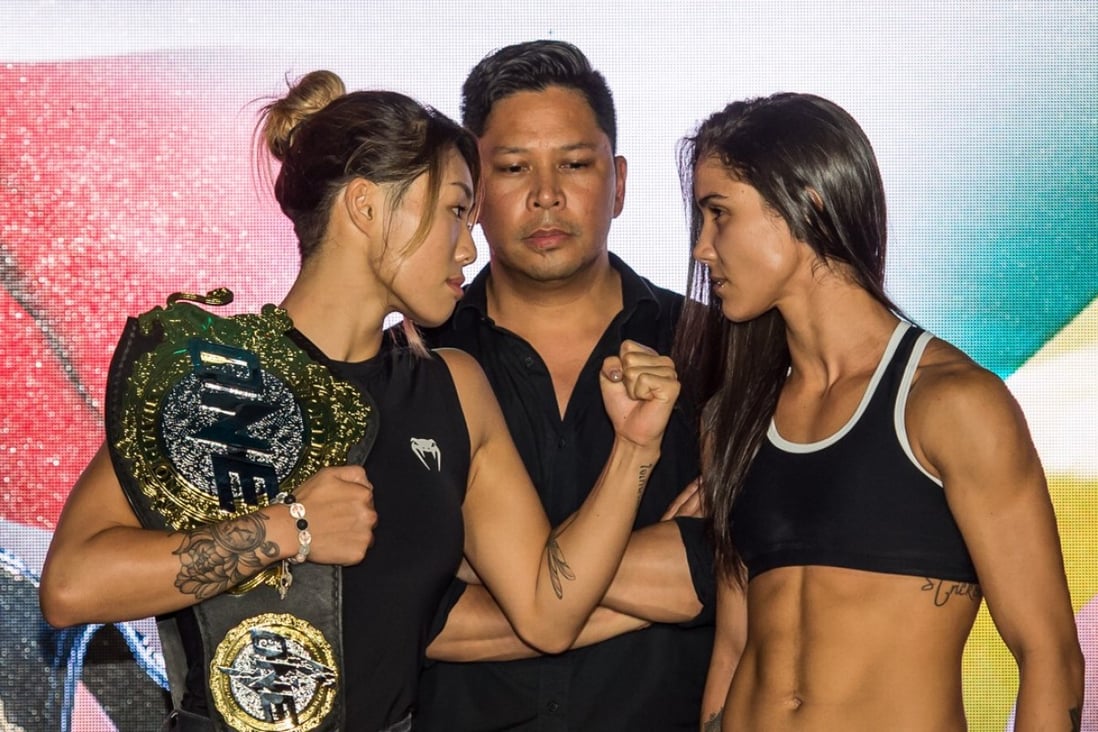 Angela Lee (left) is ready to defend her world title against Istela Nunes (right) in Singapore. Photo: Singaporemaven