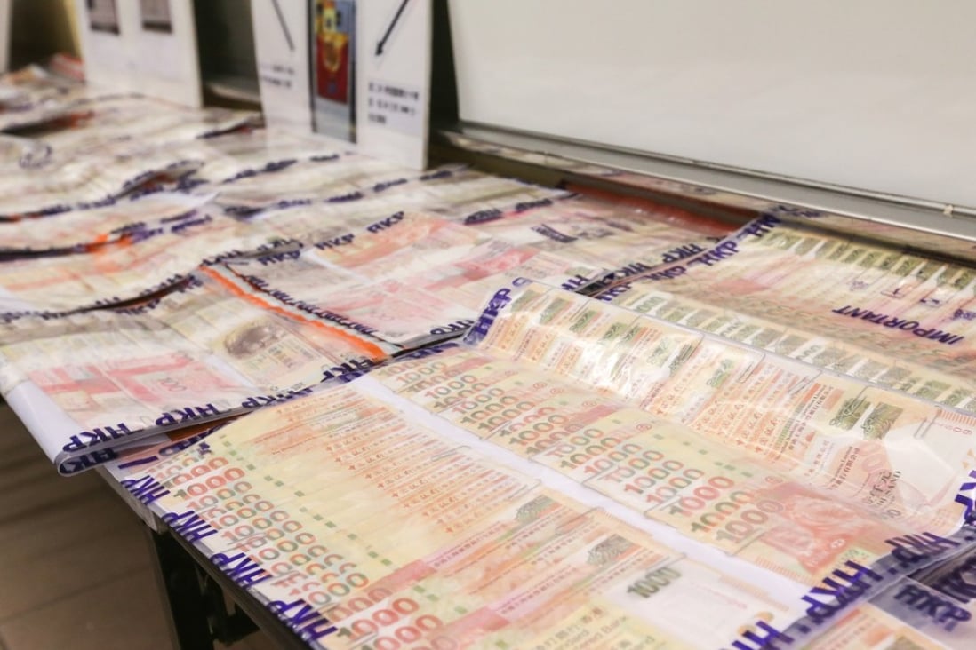 Hong Kong’s police seized over HK$200 million and detained 59 people during a January operation to crack down on triads and money laundering. Photo: K. Y. Cheng