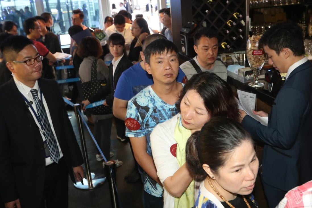The Victoria Skye residential development in Kai Tak drew a strong response from home buyers during weekend sales on May 17. Photo: Edward Wong