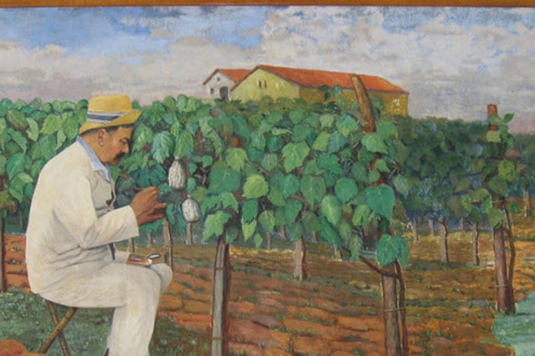 A painting of Francois Baco, who came up with the baco noir hybrid grape in 1898.