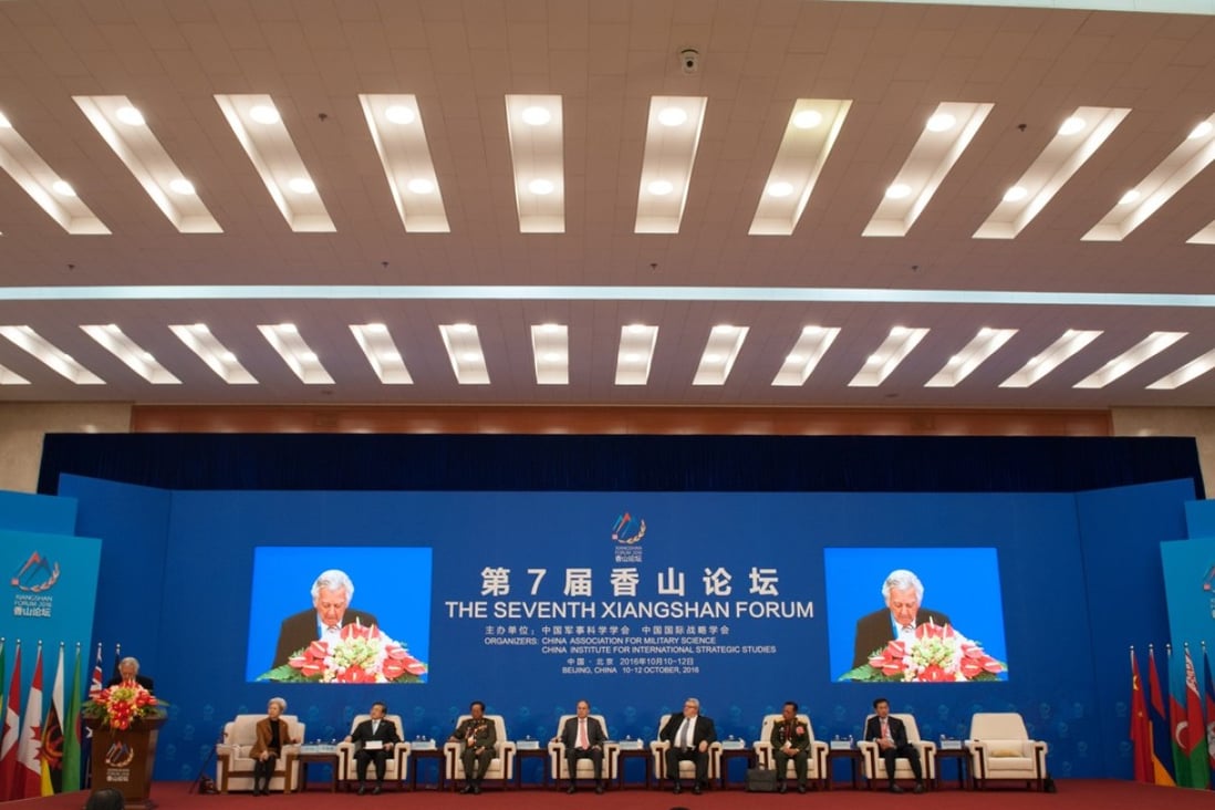 Former Australian Prime Minister Bob Hawke speaks at the Seventh Xiangshan Forum in Beijing in October, 2016. Photo: Imaginechina