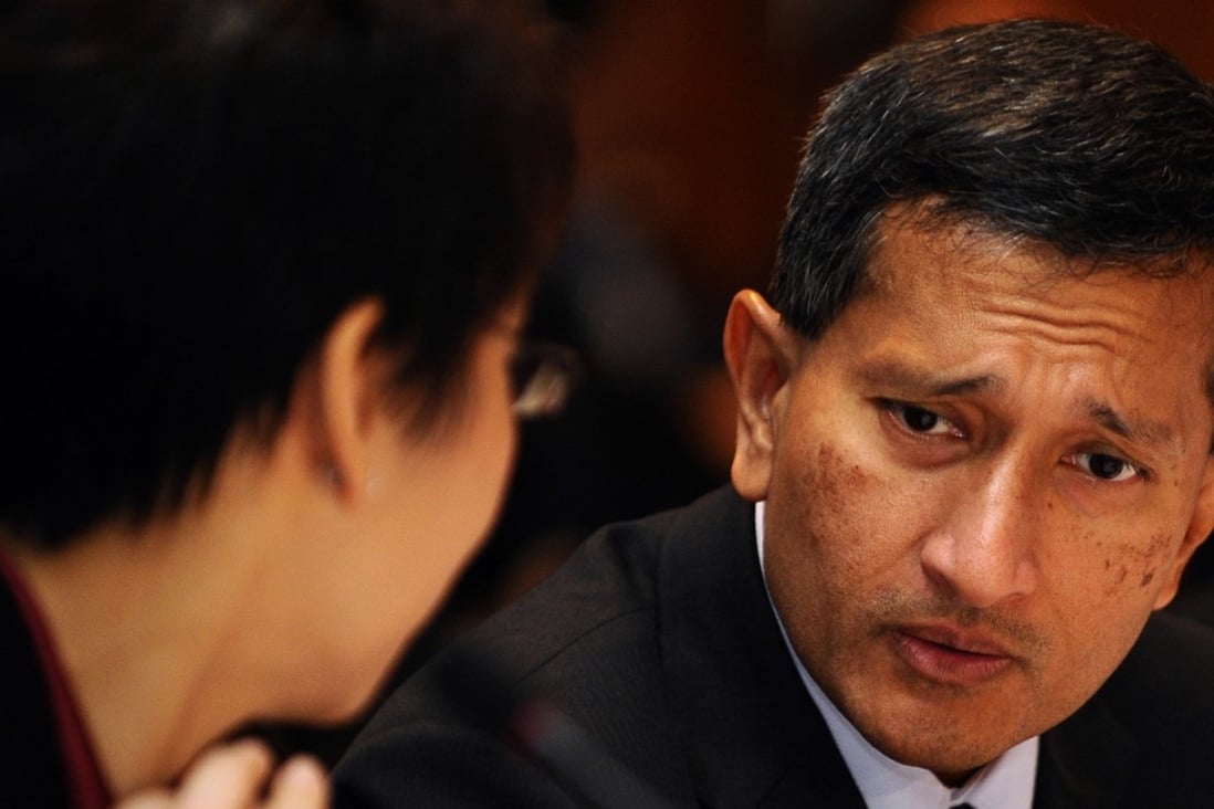 A file picture of Singapore's Foreign Minister Vivian Balakrishnan (right). Photo: AFP