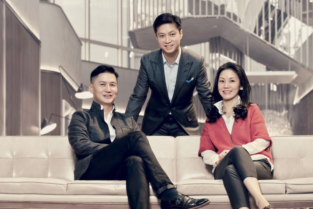 The three Gaw siblings, Goodwin (left), Kenneth and Christina. Photo: SCMP Pictures
