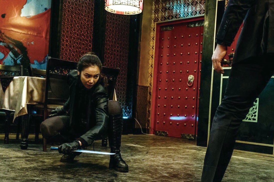 Kim Ok-vin plays a master assassin in the film The Villainess (category IIB; Korean), directed by Jung Byung-gil.