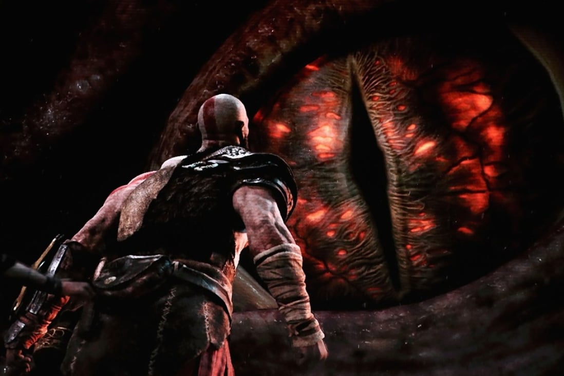 The press was given a preview of the upcoming God of War for the PS4. Photo: AFP