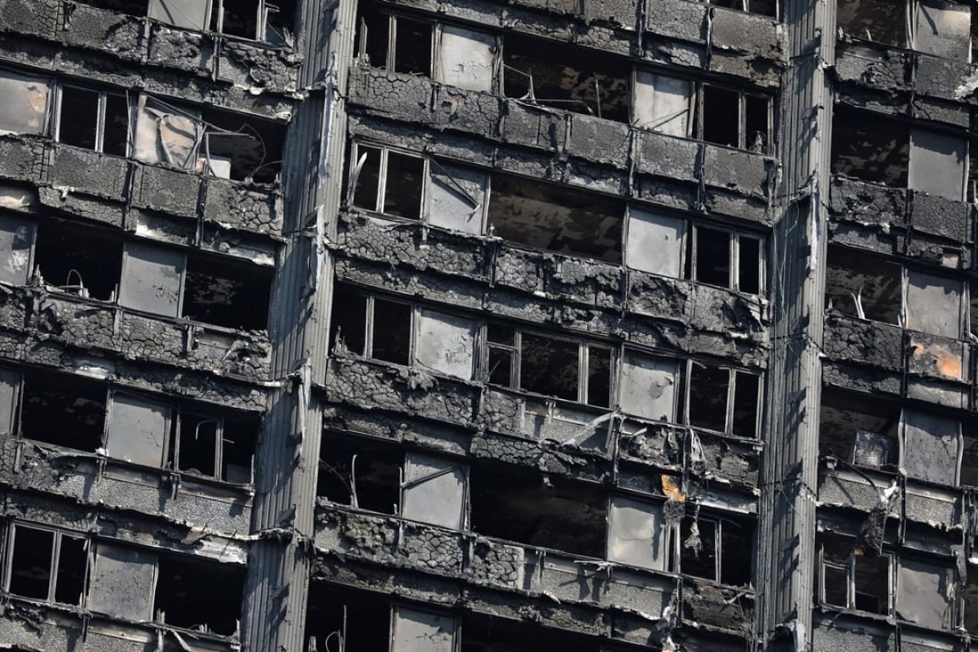 The burnt out remains of the Grenfell Tower. Photo: Reuters