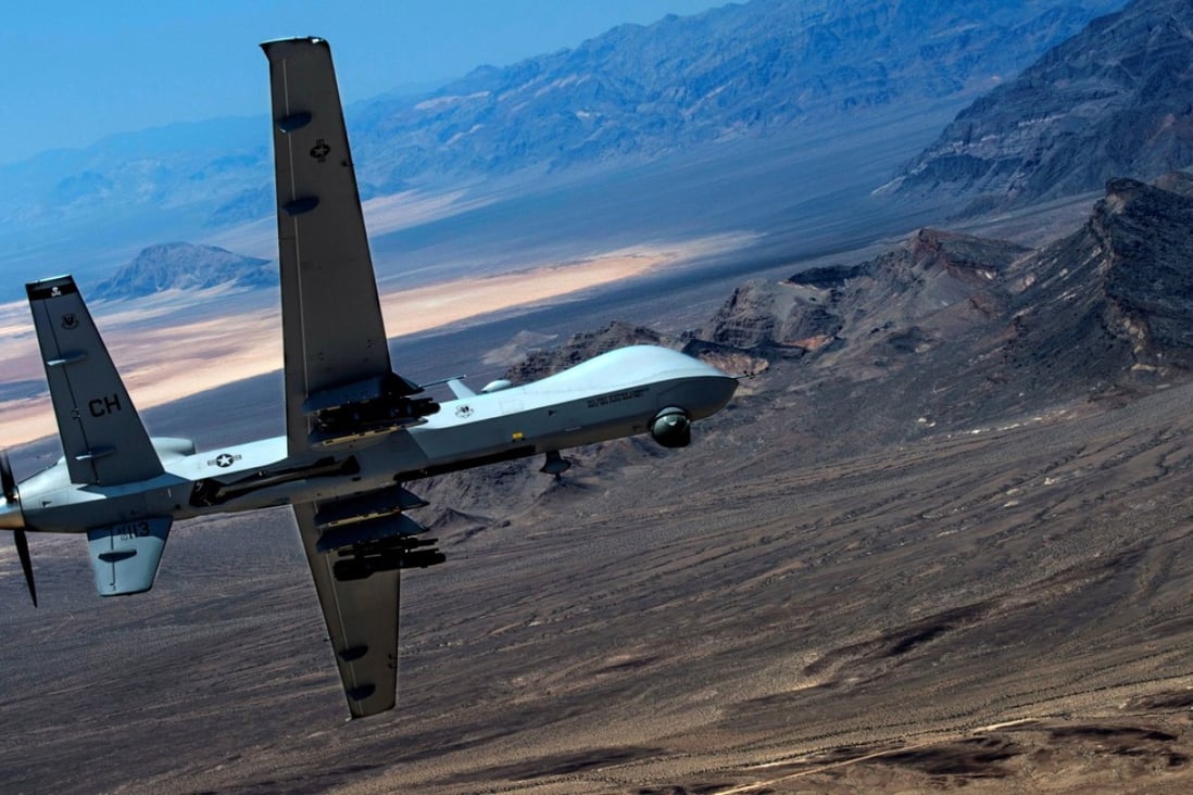 A remotely piloted drone over Creech Air Force Base, Nevada. Photo: Reuters