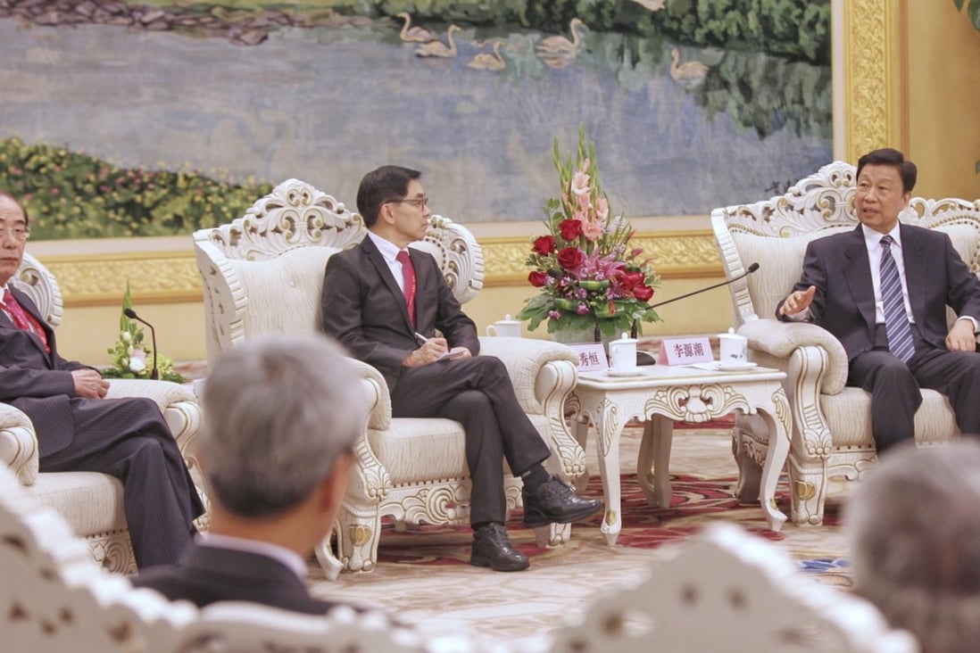 Vice-President Li Yuanchao meets Hong Kong business delegates in Beijing. Photo: Simon Song