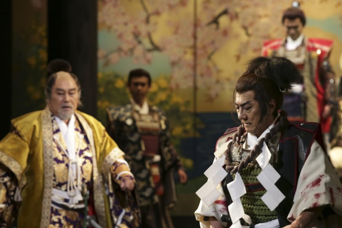 Masachika Ichimura (right) plays the title role in the Ninagawa Company's production of Macbeth at the Hong Kong Cultural Centre. Photo: James Wendlinger