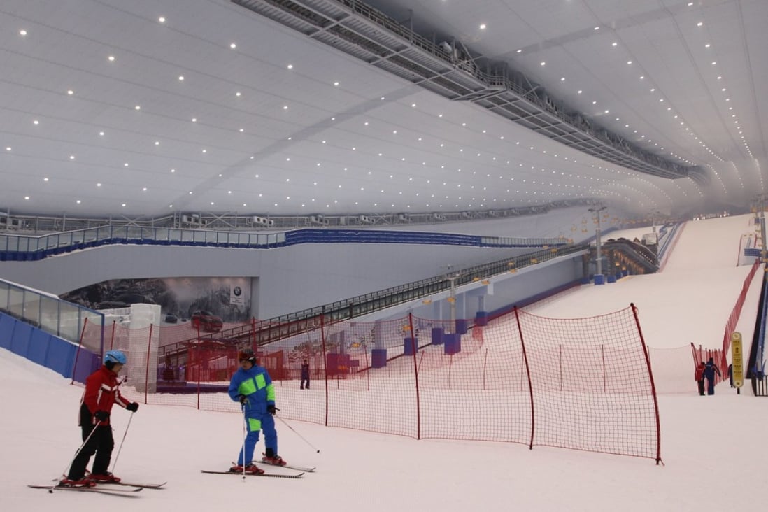 Wang Jianlin, China’s wealthiest businessman, is building the world’s largest indoor ski slope in Harbin, the city with the country’s longest winter months. Photo: SCMP/Simon Song