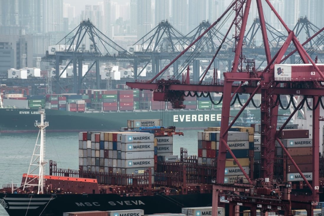 Container ships at the Kwai Tsing terminal in Hong Kong. Photo: Anthony Kwan/Bloomberg