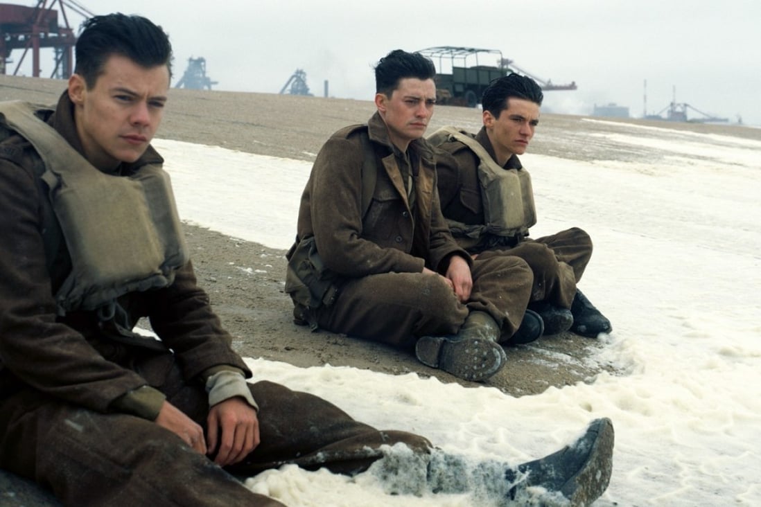 Harry Styles, left, Aneurin Barnard and Fionn Whitehead in a scene from Dunkirk. Styles, 23, plays a British soldier in Christopher Nolan’s suspense thriller about the evacuation of Allied soldiers from Dunkirk, France, in 1940. Photo: Warner Bros Pictures via AP