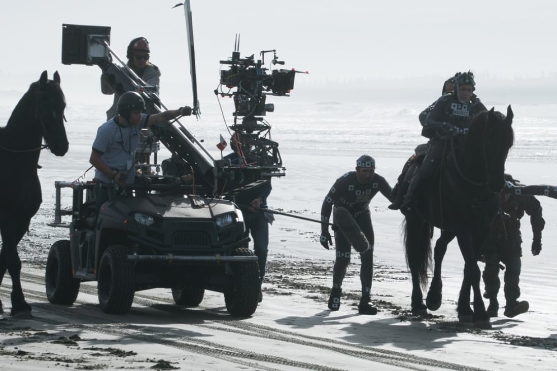 On the set of War for the Planet of the Apes.