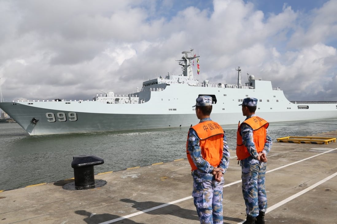 Ships carrying Chinese military personnel depart from Zhanjiang in southern China bound for Djibouti. Photo: Xinhua