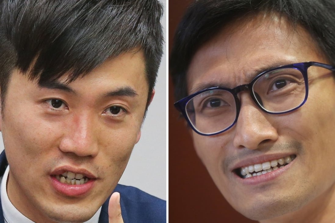 Lawmakers Cheng Chung-tai (left) and Eddie Chu Hoi-dick are thought to be at risk of being unseated following the court ruling last week. Photos: Dickson Lee and Sam Tsang