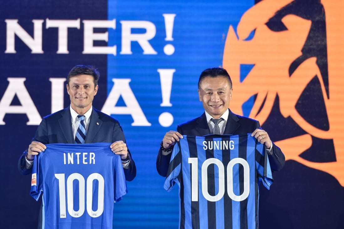 China’s state media is questioning the rationale of Suning’s purchase of loss-making Inter Milan, and if it was to launder money. Photo: Xinhua
