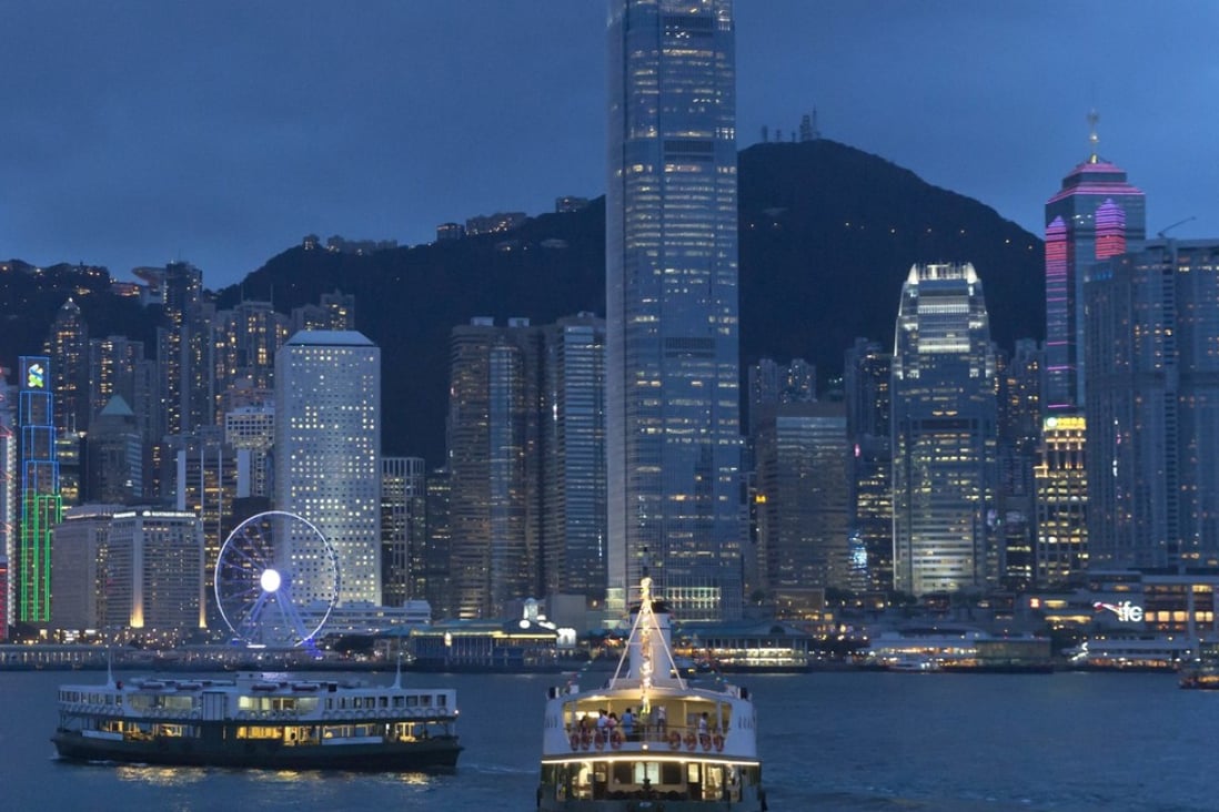 A view of the Hong Kong island’s Victoria Peak and Central district over Victoria Harbour. Photo: AP