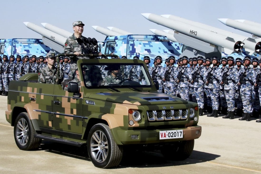 Chinese President Xi Jinping delivered several direct instructions to the troops assembled for Sunday’s parade. Photo: Xinhua
