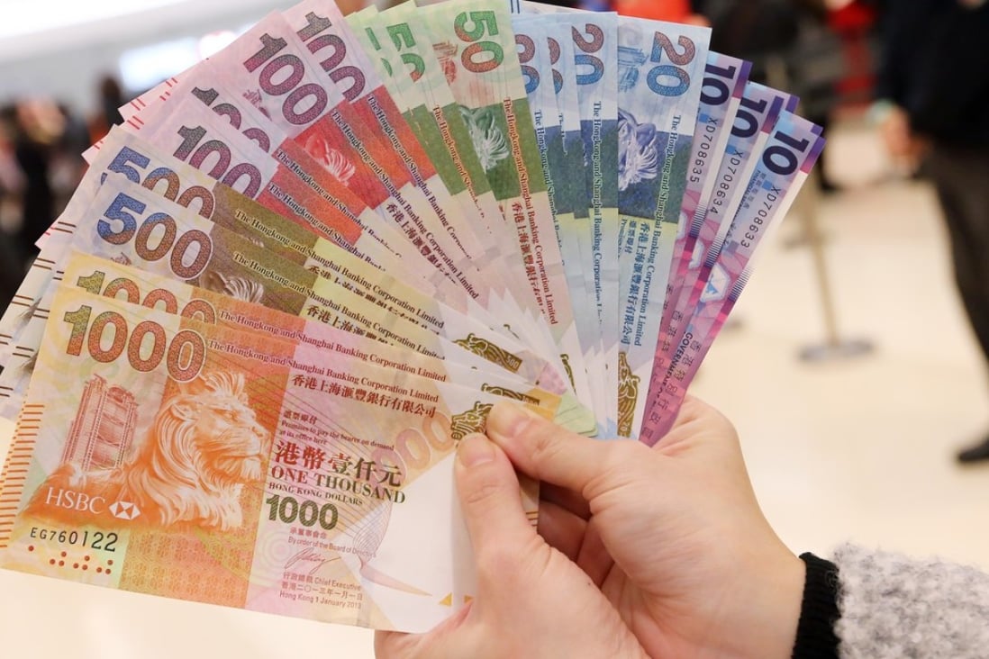 The Hong Kong dollar slipped for a seventh day to 7.8216 against the US dollar on Monday. Photo: David Wong