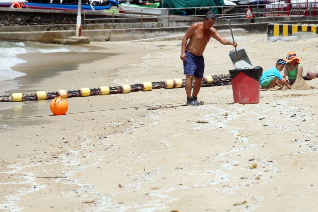 Deep Water Bay Beach is one of the two beaches closed on Tuesday. Photo: David Wong
