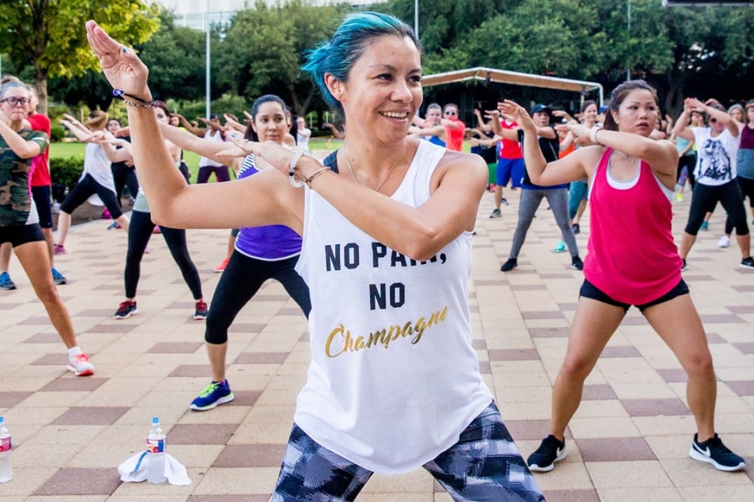 People take part in a Zumba class in Houston, Texas. Such activities have been deemed “haram” in Iran. Photo: Xinhua