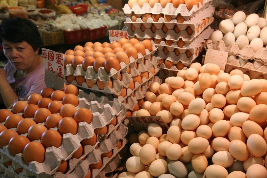 Authorities said Hong Kong’s poultry industry and major retailers were inspecting eggs now in the market. Photo: Felix Wong