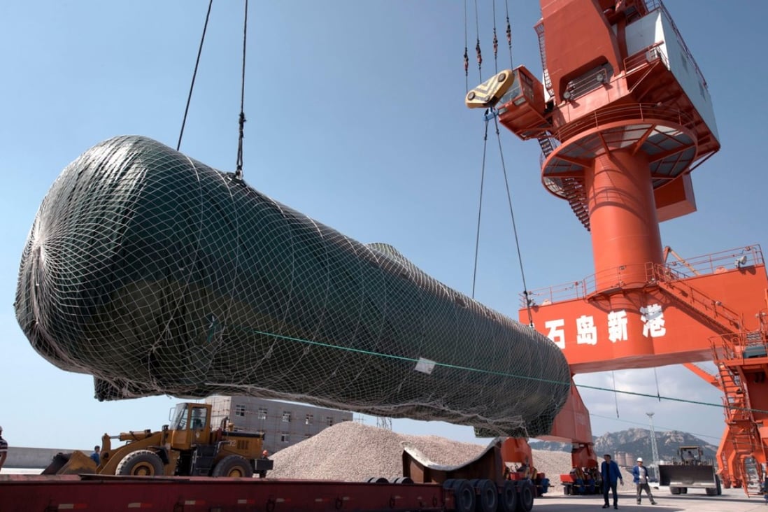 A file picture of petrochemical tanks at a port in Shandong province bound for Pakistan, one of the key countries involved in China’s “Belt and Road Initiative”. Photo: Alamy