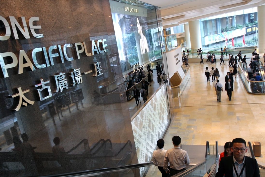 A general view of Pacific Place in Admiralty. Photo: SCMP