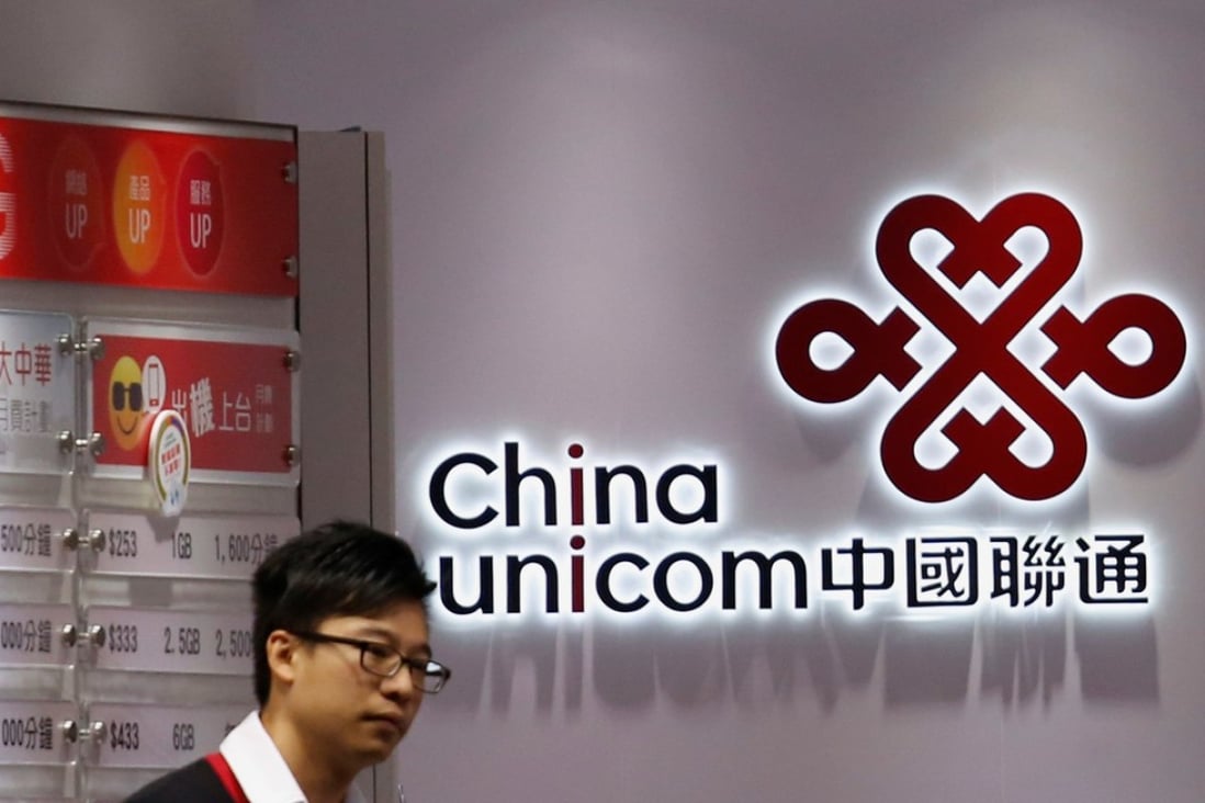 China Unicom shares jumped by more than 10 per cent in morning trade in Hong Kong on Monday. Photo: Reuters