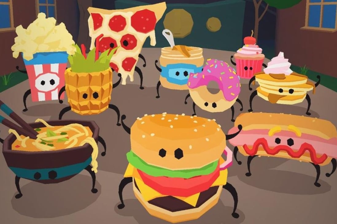 Players can choose from lots of different types of food to control in mobile game Silly Walks, available on iOS.