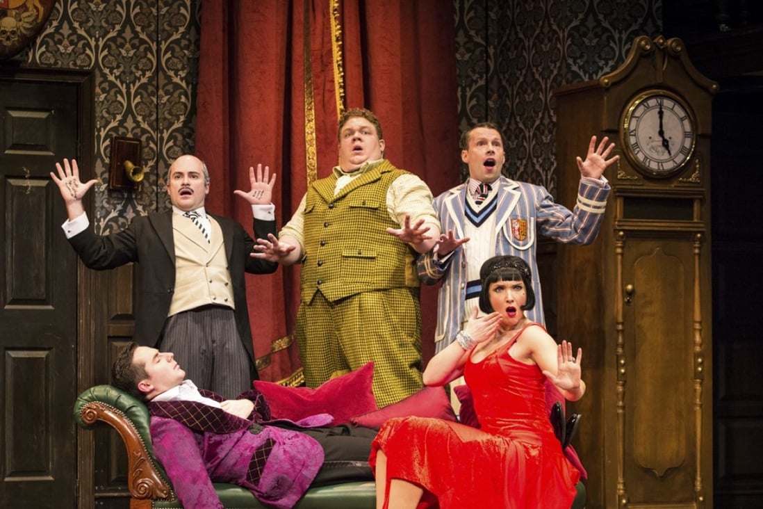 Cast members James Watterson and Meg Mortell (front), and (back, from left) Edward Howells, Edward Judge and Alastair Kirton. Photo: Helen Murray