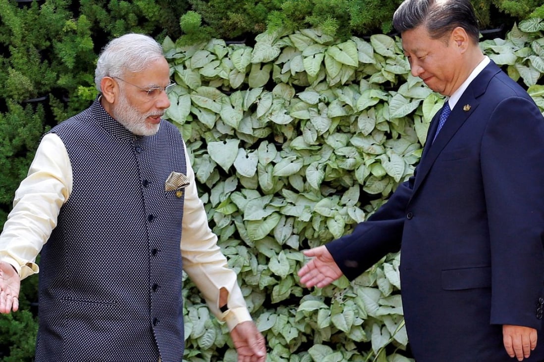 Indian Prime Minister Narendra Modi (left) and Chinese President Xi Jinping at last year’s BRICS summit in Goa. The pair will meet at next week’s summit in Xiamen. Photo: Reuters