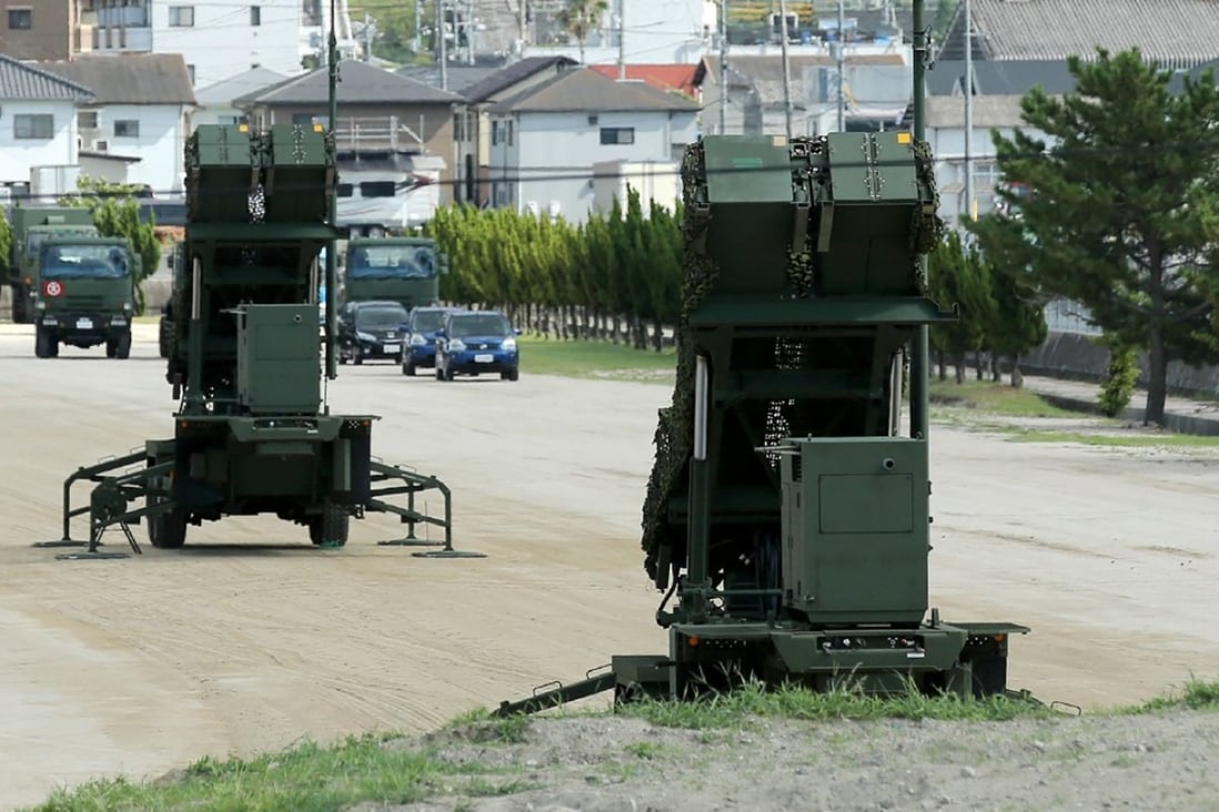 PAC-3 surface-to-air missile interceptors are deployed at the grounds of the Japan Ground Self-Defence Forces Kaita base. Photo: AFP