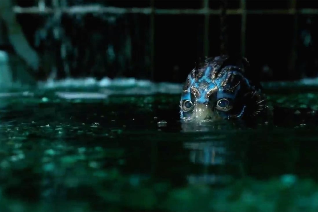 The amphibious creature in a still from The Shape of Water.