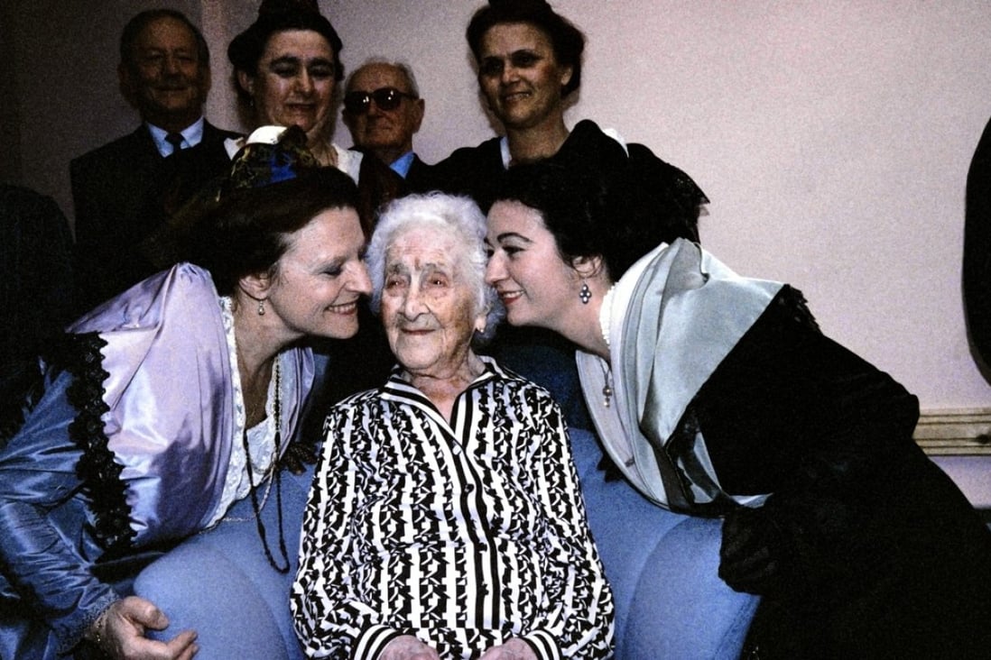 Two women from the city of Arles help Frenchwoman Jeanne Calment celebrate her 114th birthday in 1989. She celebrated a further eight birthdays and is the oldest documented person to have lived. Photo: AFP