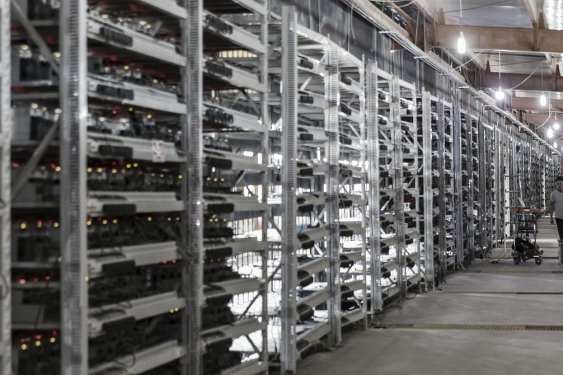 Bitcoin mining machines at a facility in Inner Mongolia, China. The country has some of the largest bitcoin mining operations in the world. Photo: Bloomberg