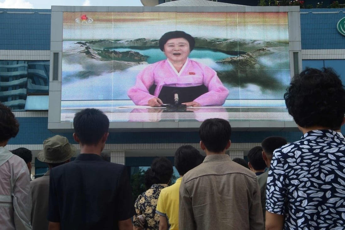 People in Pyongyang watch a public announcement on a video screen saying North Korea had successfully tested a hydrogen bomb. The blast on Sunday was the country’s most powerful to date. Photo: AFP