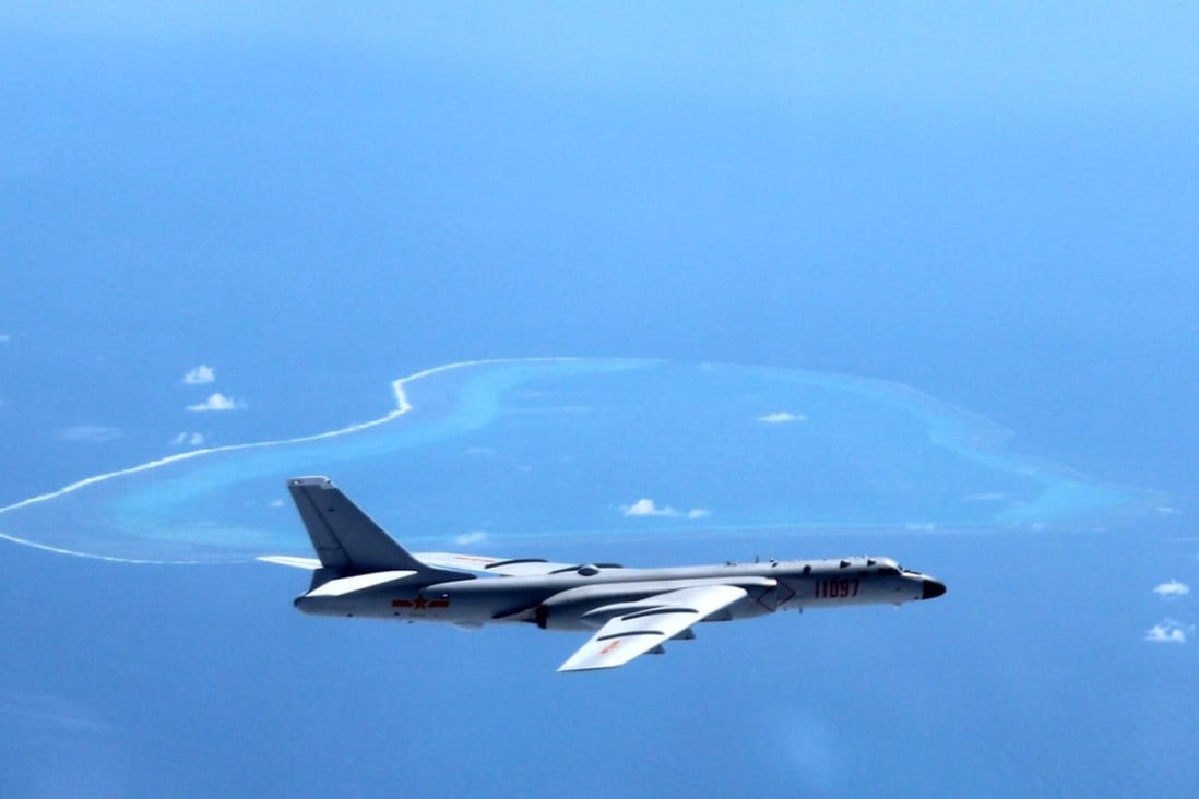 A Chinese H-6K bomber on patrol over the South China Sea. Photo: Xinhua