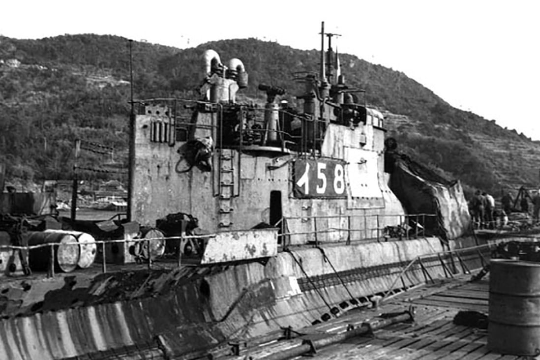 The I-58 submarine at Sasebo in 1946. Photo: National Archives