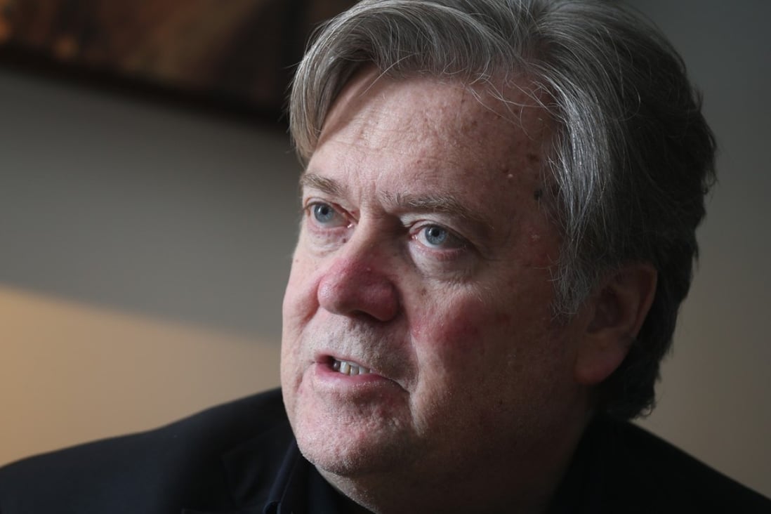 Former White House strategist Steve Bannon says trade conflict between the US and China can be avoided. Photo: K Y Cheng