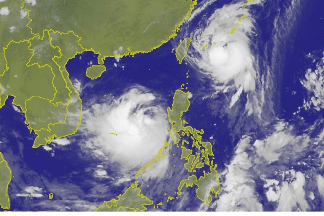 Typhoons Talim and Doksuri were feared to be heading towards southern China. Photo: Handout
