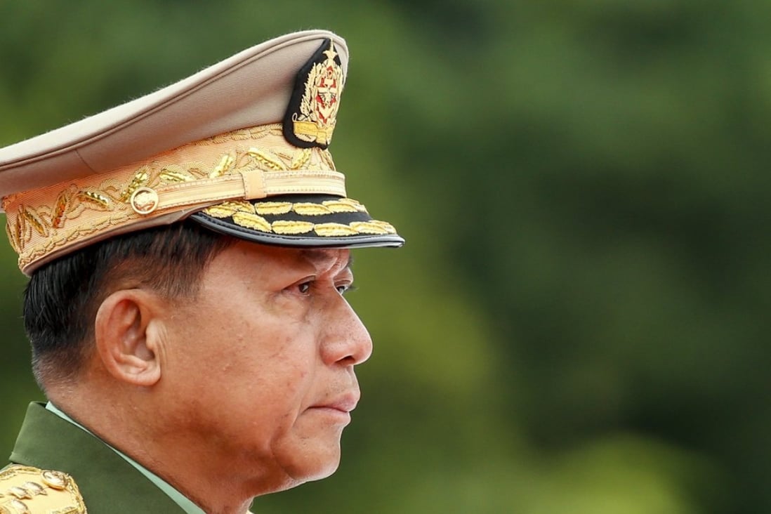 Myanmar’s army chief General Min Aung Hlaing has urged the country to unite over the ‘issue’ of the Rohingya. Photo: EPA
